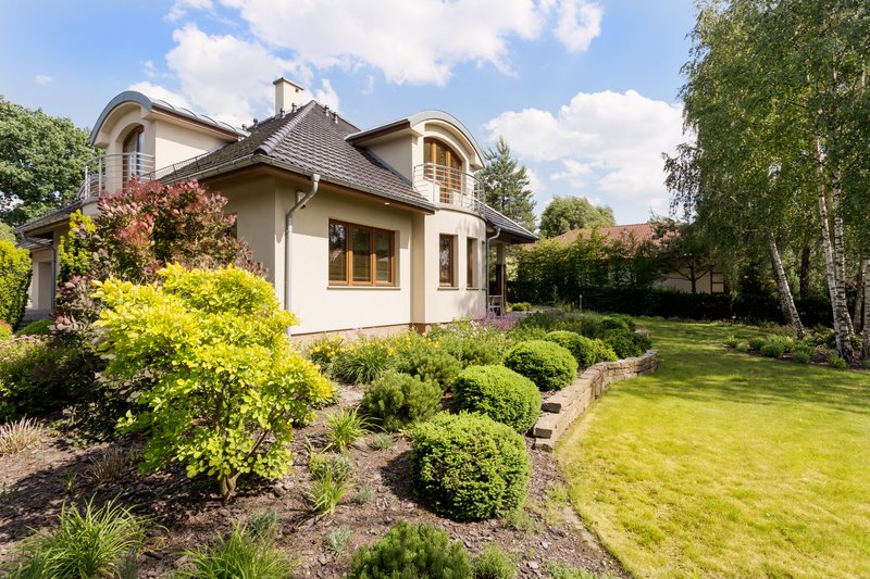 jardin en la parte trasera de casa de campo
